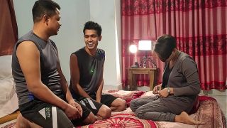 Two guys fucking one hot girl hardcore gangbang Indian sex